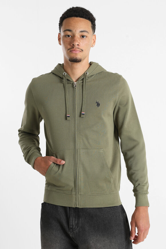 Luke sweat zippé à capuchon - Olive