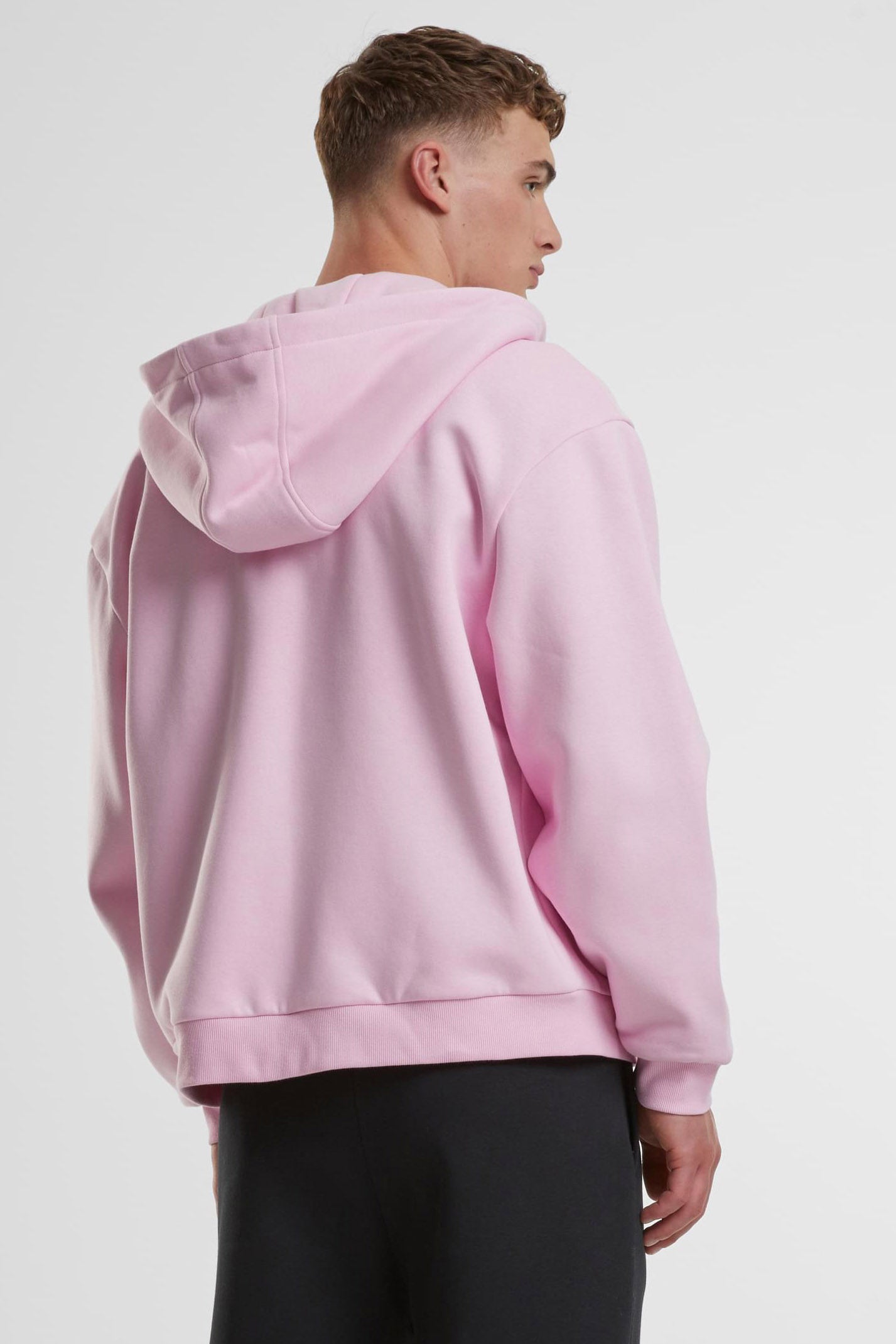 Fluffy sweat zippé à capuchon - Soft Pink