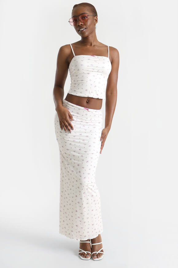 Crop strap top - cream