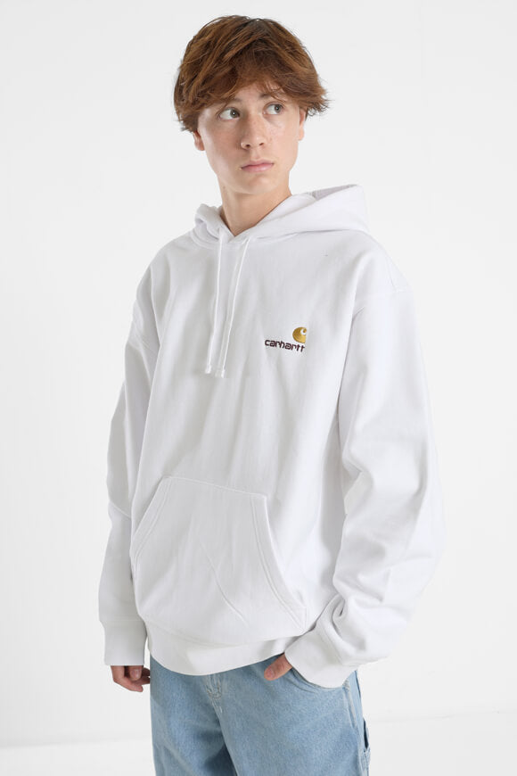 American Script Oversize Kapuzensweatshirt - White