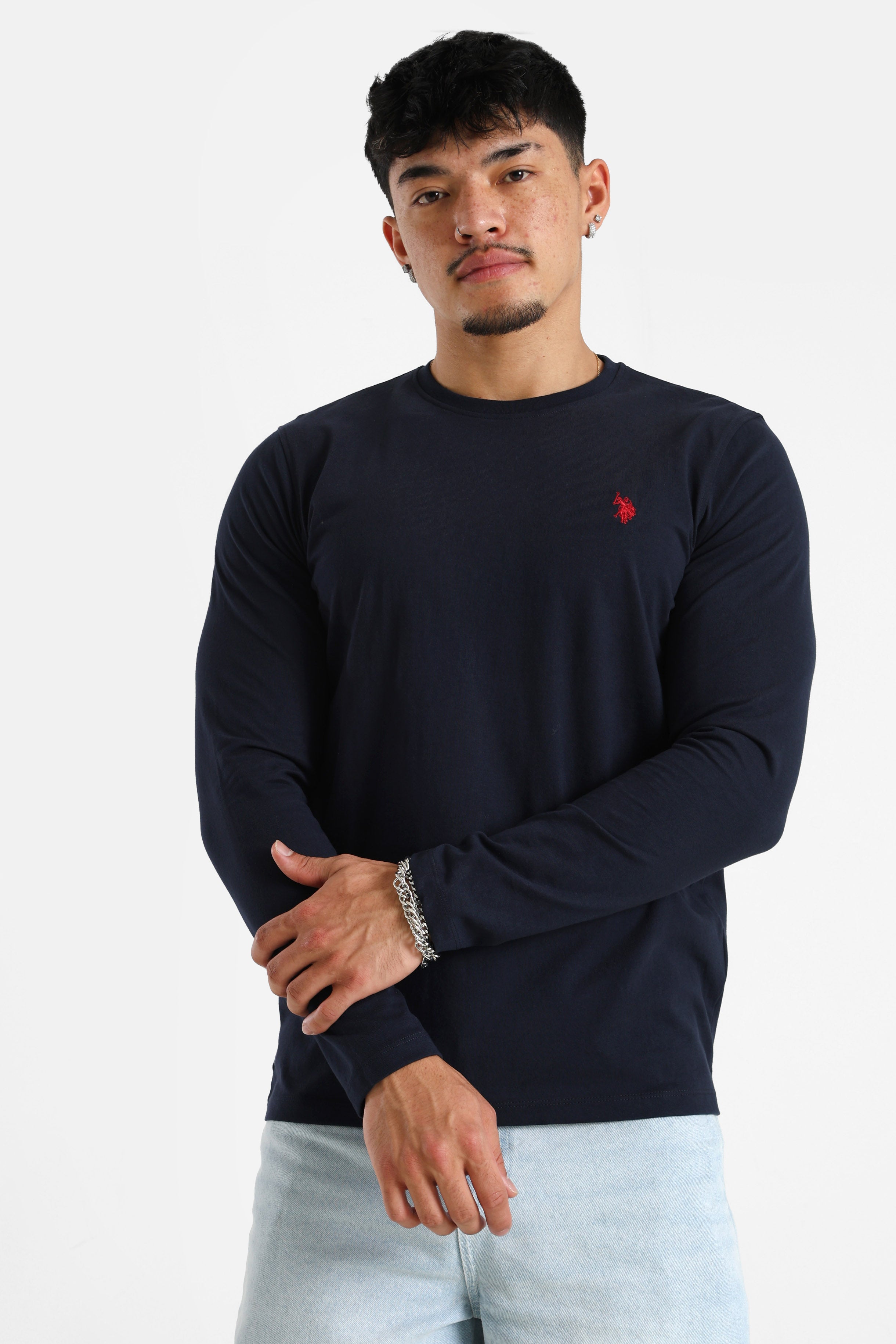 Leon maglione in maglia fine - Navy
