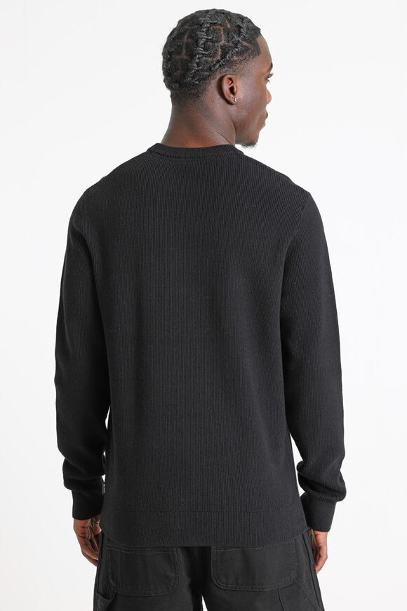 Pull en tricot côtelé - Black