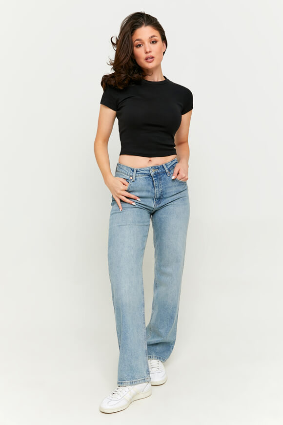 Straight Leg Jeans - Blue Denim