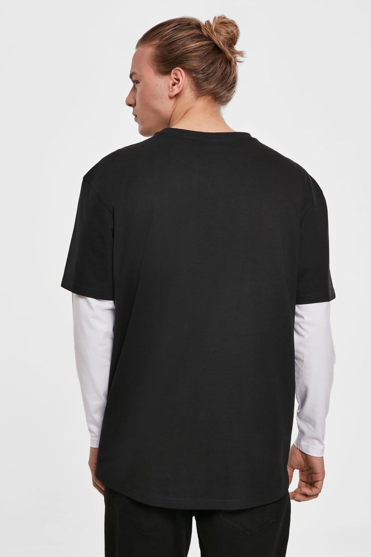 Shirt ample manches longues - Black + White