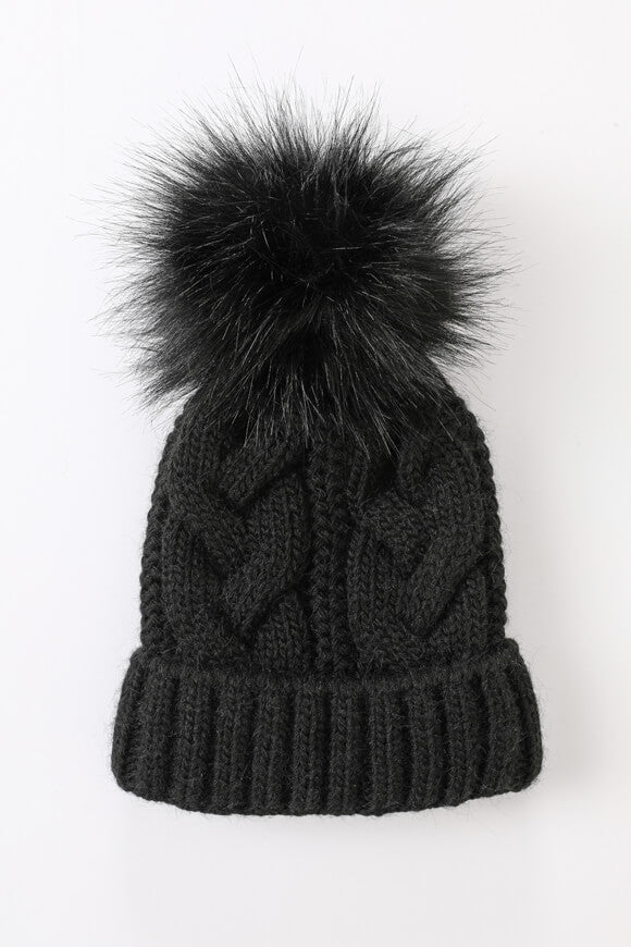 Pom-pom beanie - Black