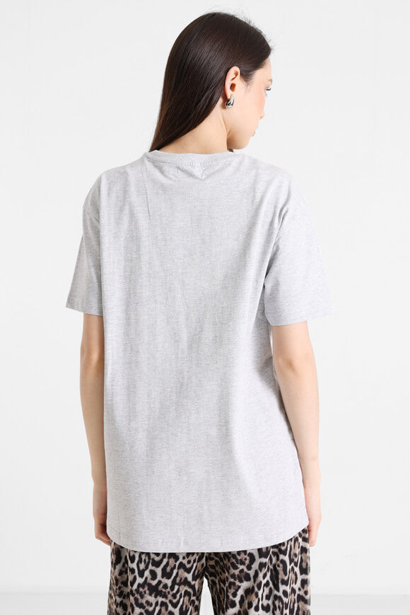 Oversize T-Shirt - Grau meliert