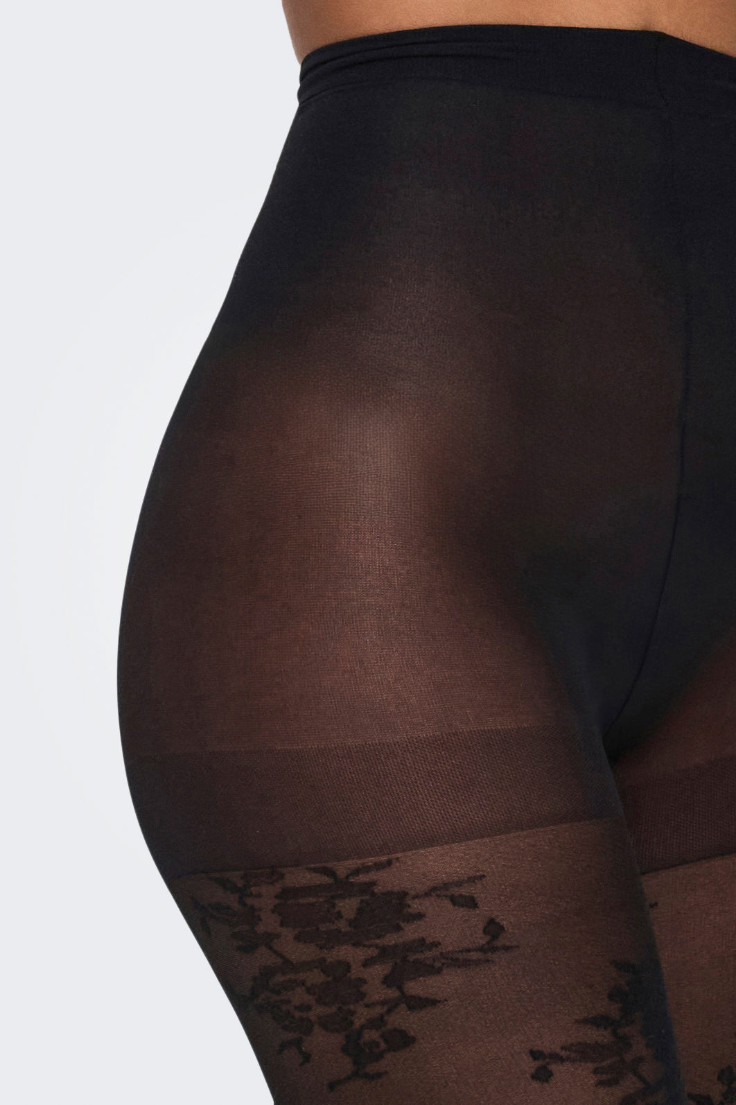 ONLAVIAYA FLORAL collant 20 DEN - Black