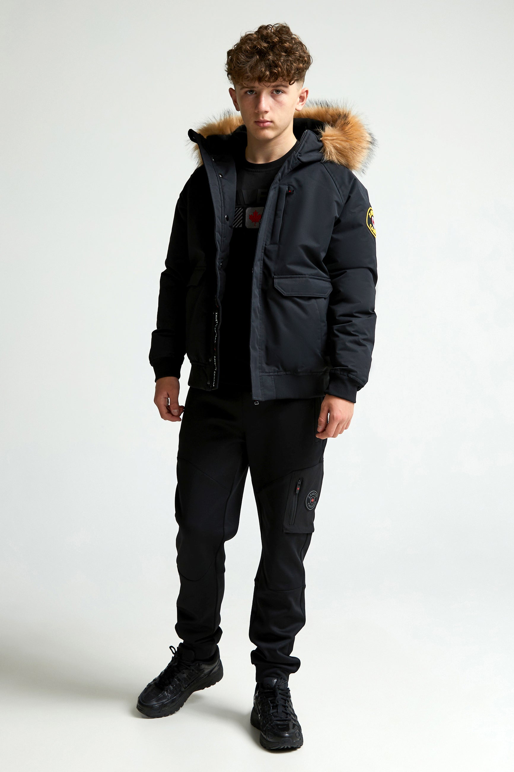 Abelli Wattierte Bomberjacke - Jet Black