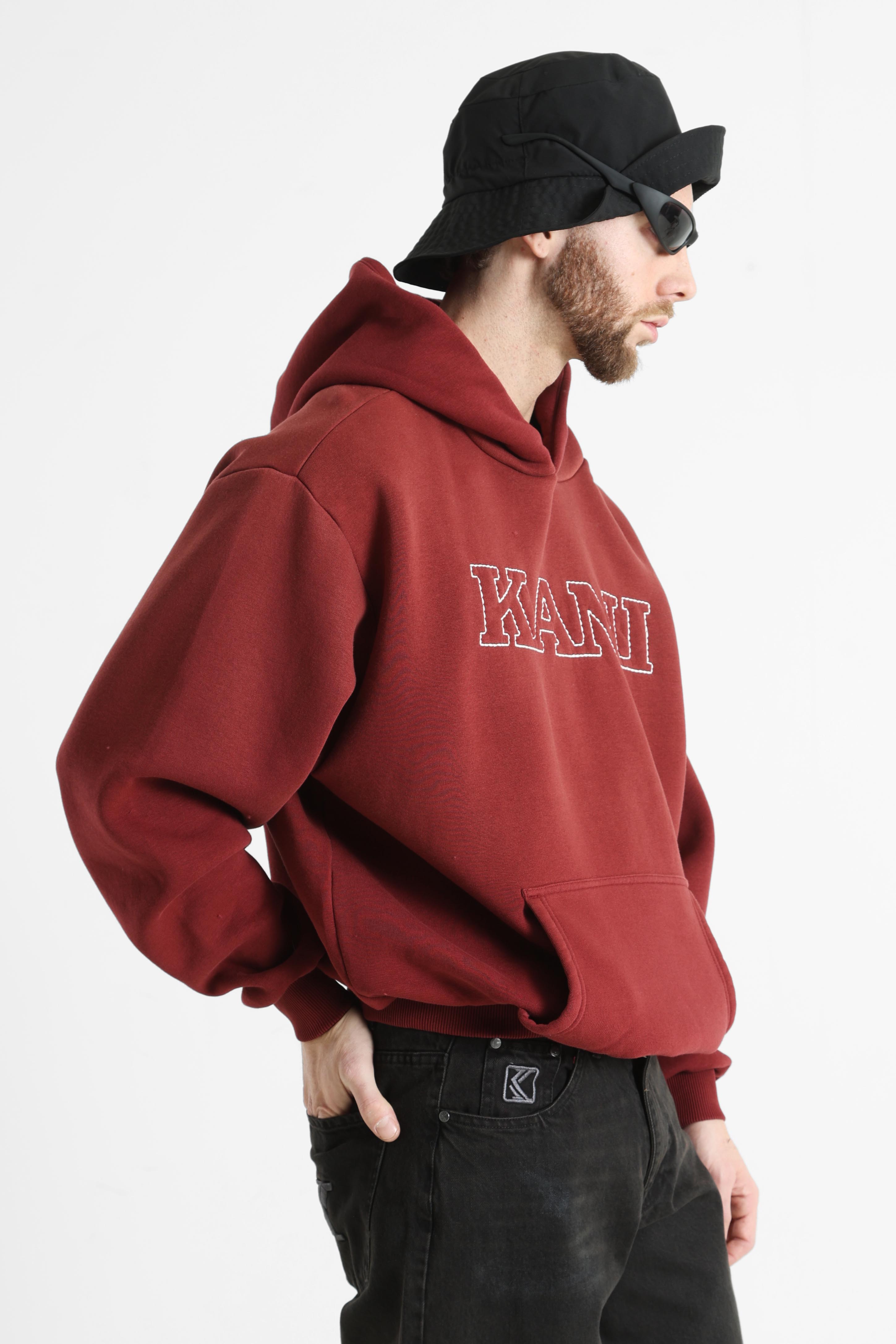 Hooded sweatshirt - Dark Red
