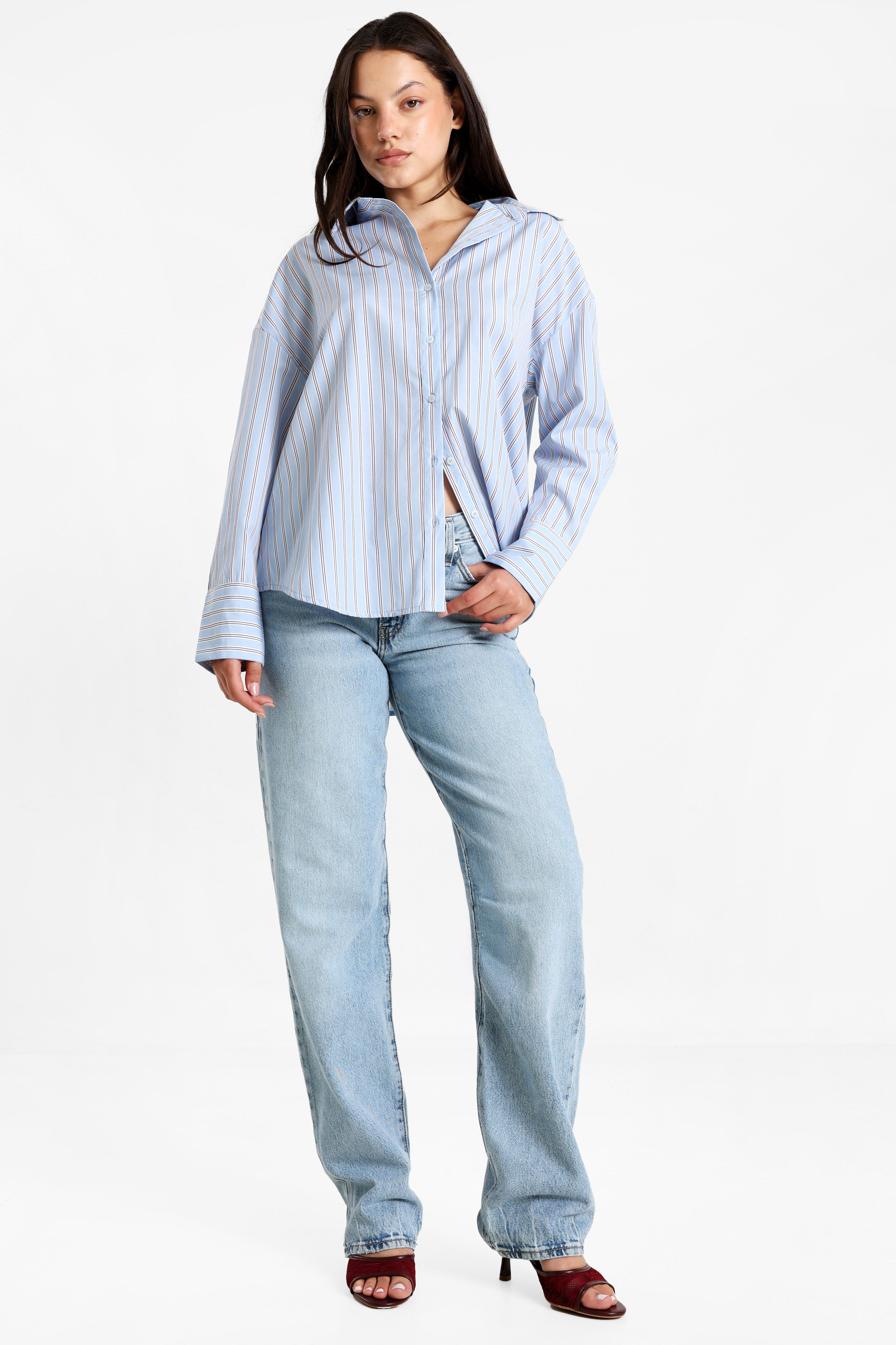 ONLREGON chemise longue - Dusty Blue