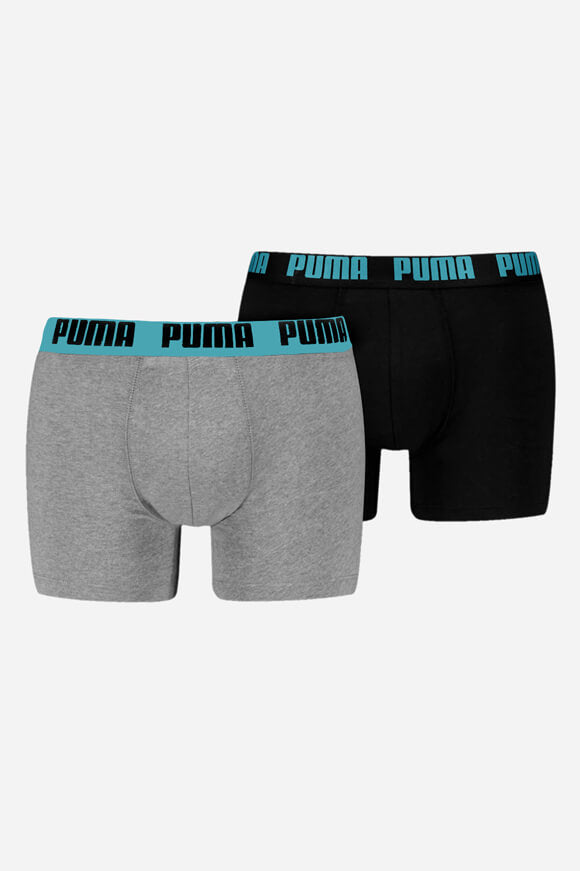 Confezione doppia di boxer - Grigio Melange + Blu Speed