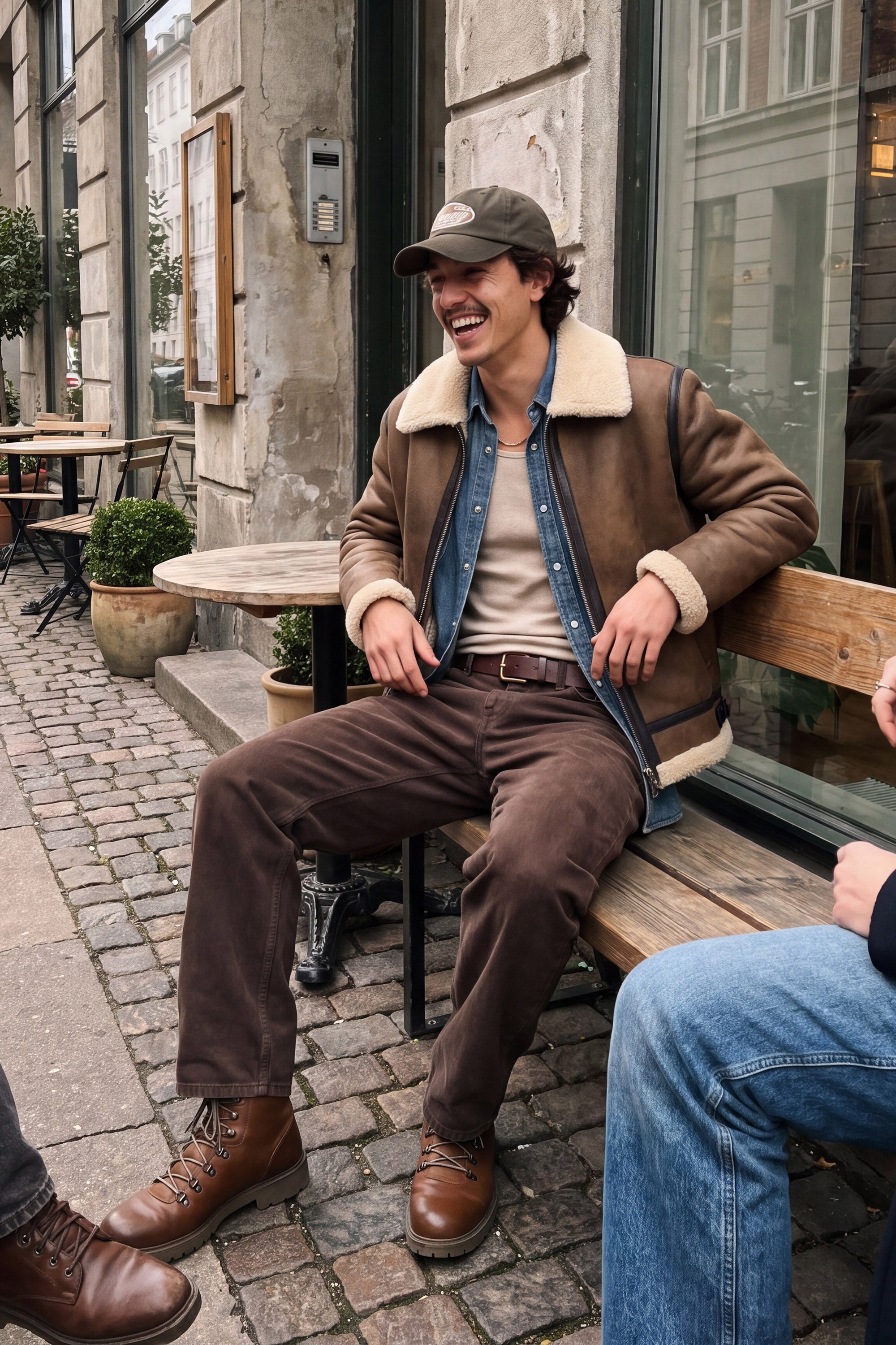JORNORREBRO giacca in montone rovesciato - Toffee