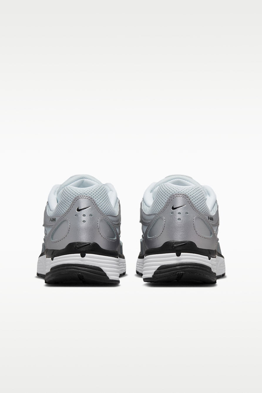 P-6000 sneakers - White + Black + Metallic Silver