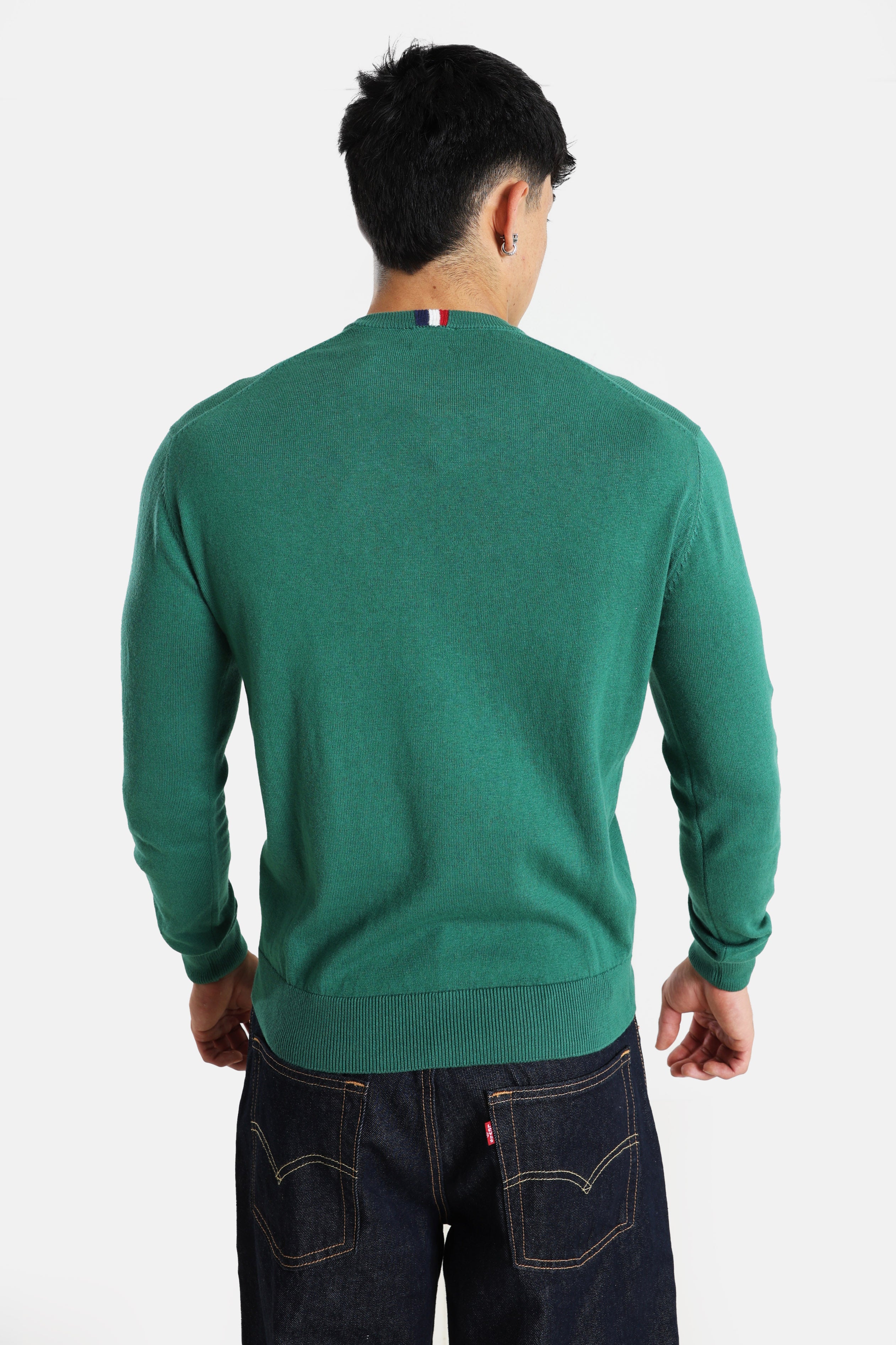 Leon maglione in maglia fine - Green