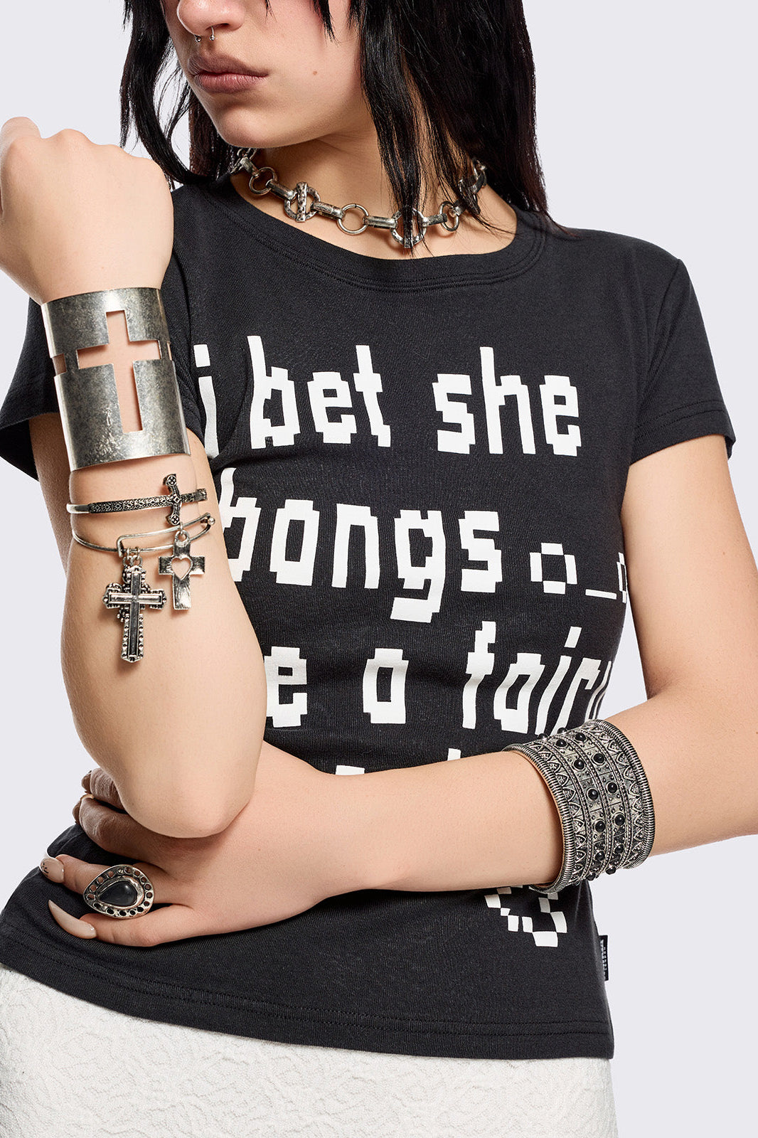 Unholy Armband-Set - Oxidized Silver