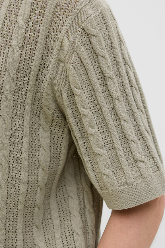 JPRBLAMASON Oversize Strick Poloshirt - Dried Sage