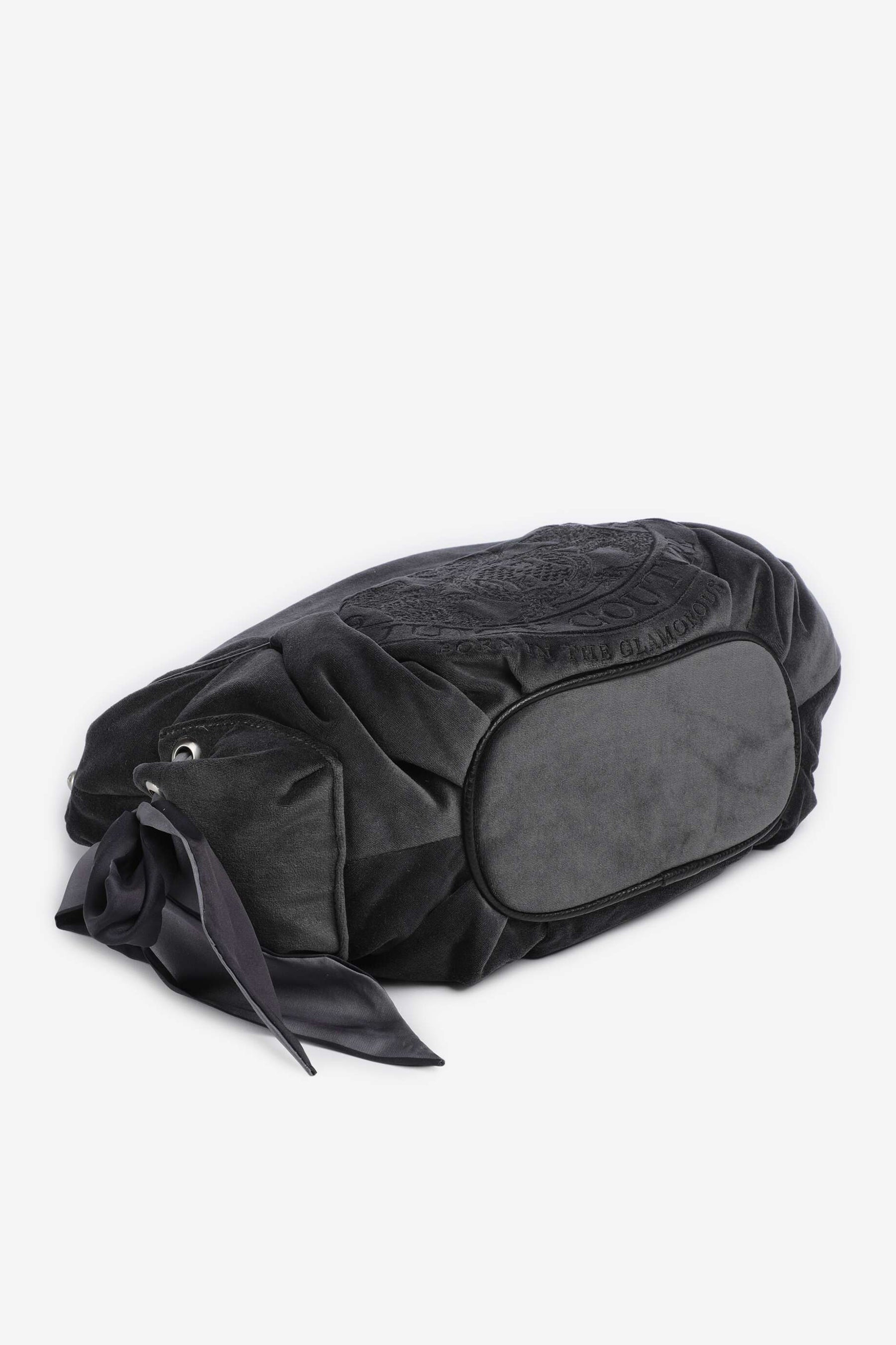 Samt Handtasche - Dark Grey