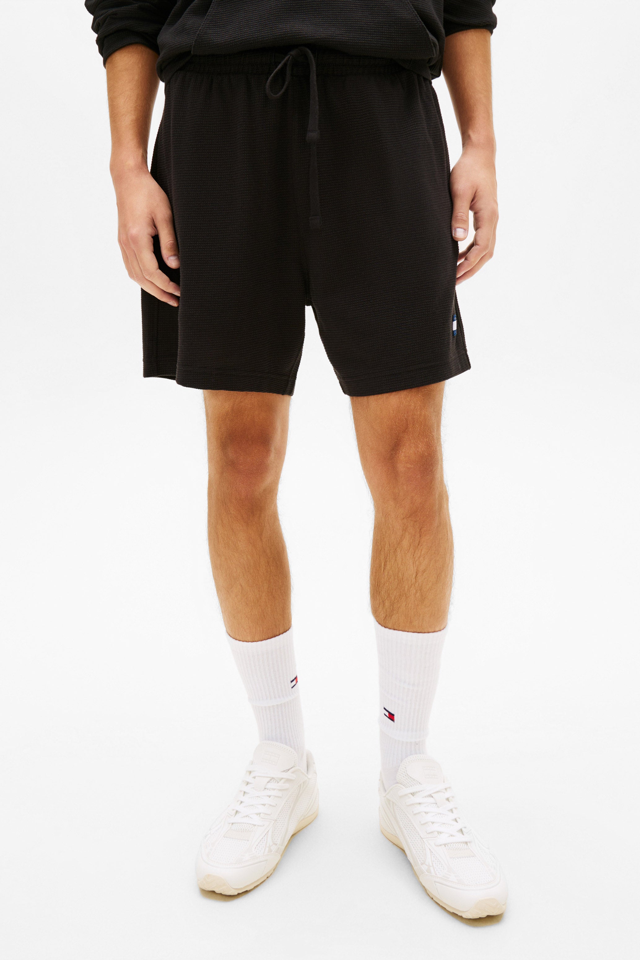 Shorts mit Waffelstruktur - Black