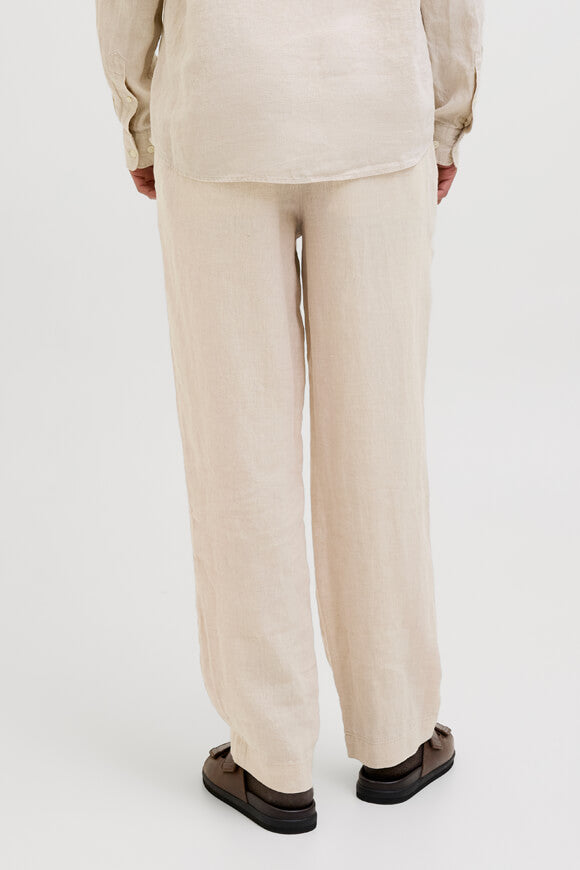 Lawrence chino linen trousers - Silver Lining