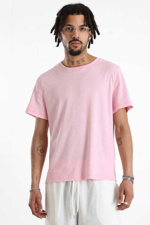 Strukturiertes T-Shirt - Pink