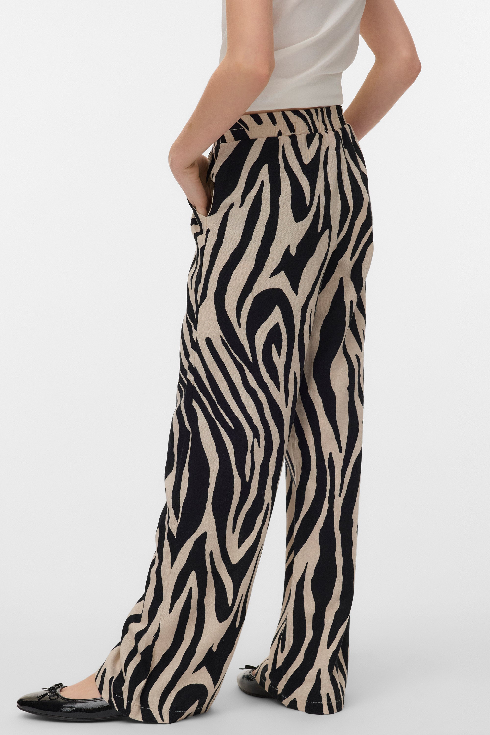 VMMYMILO pantaloni a gamba larga in lino - Silver Lining + Sina