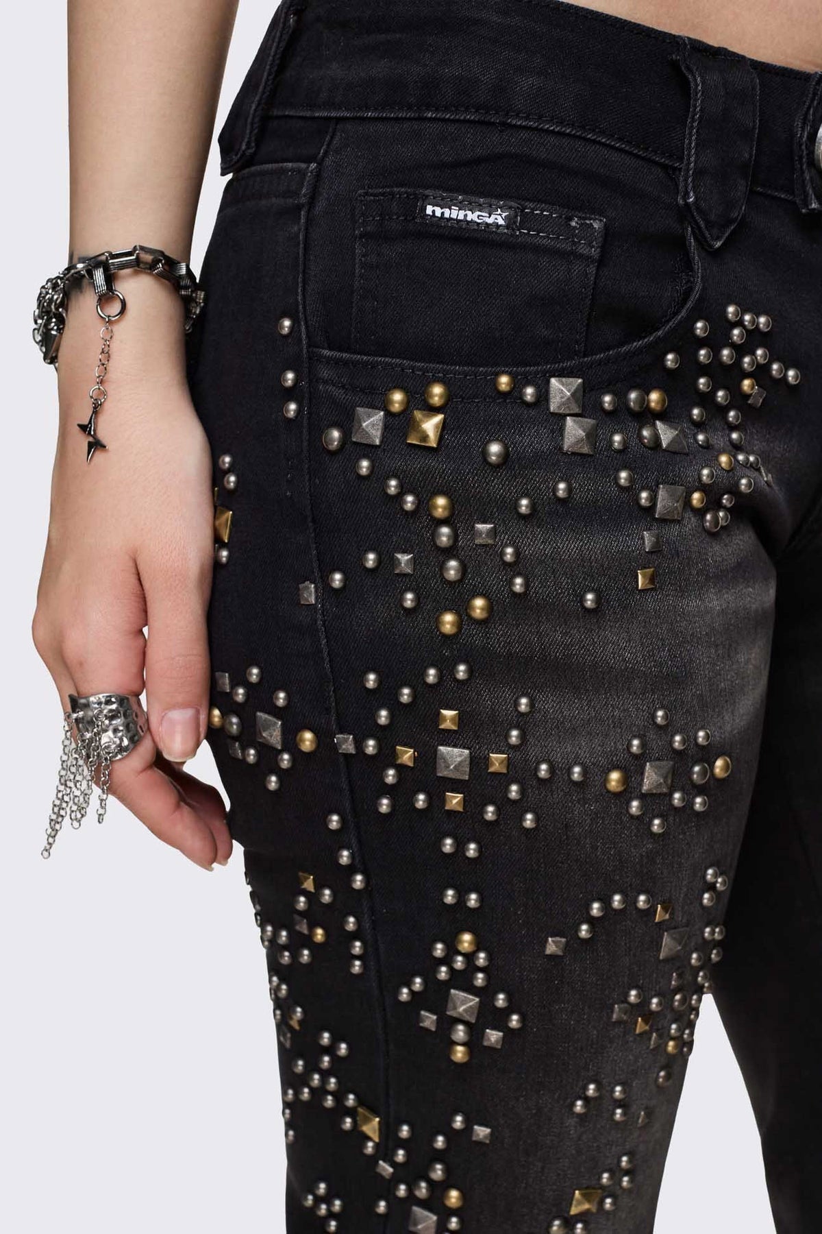 Brielle Flare Jeans - Black Washed