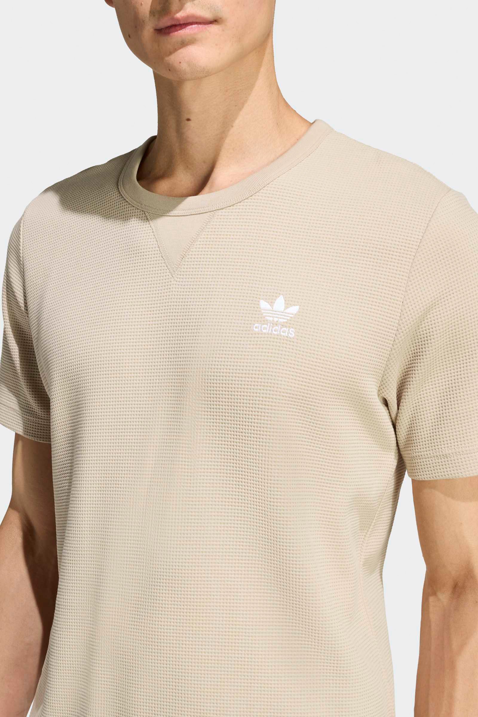T-Shirt aus Waffelstoff - Stone Khaki