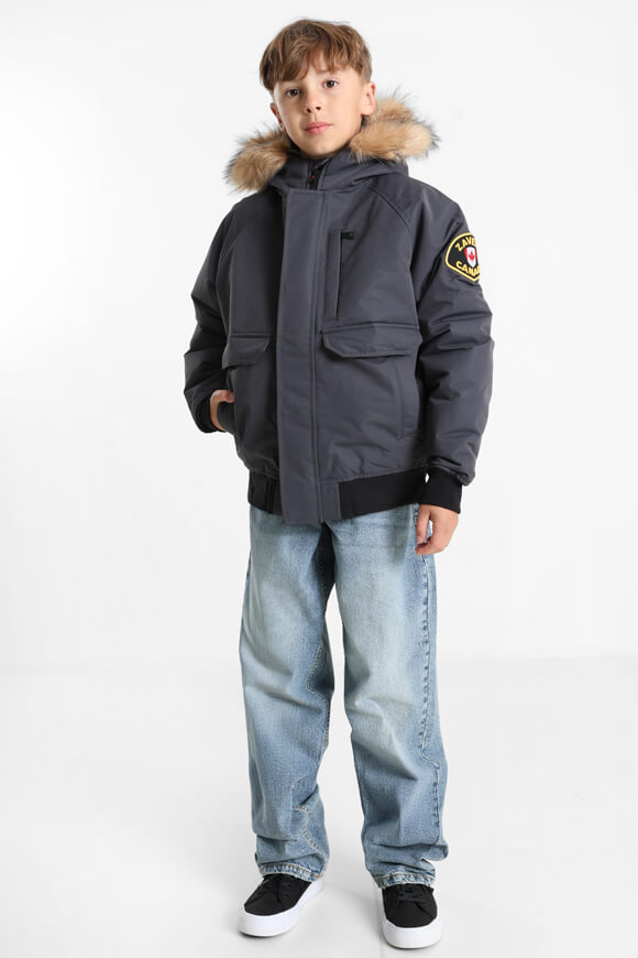 Abelli Wattierte Bomberjacke - Asphalt
