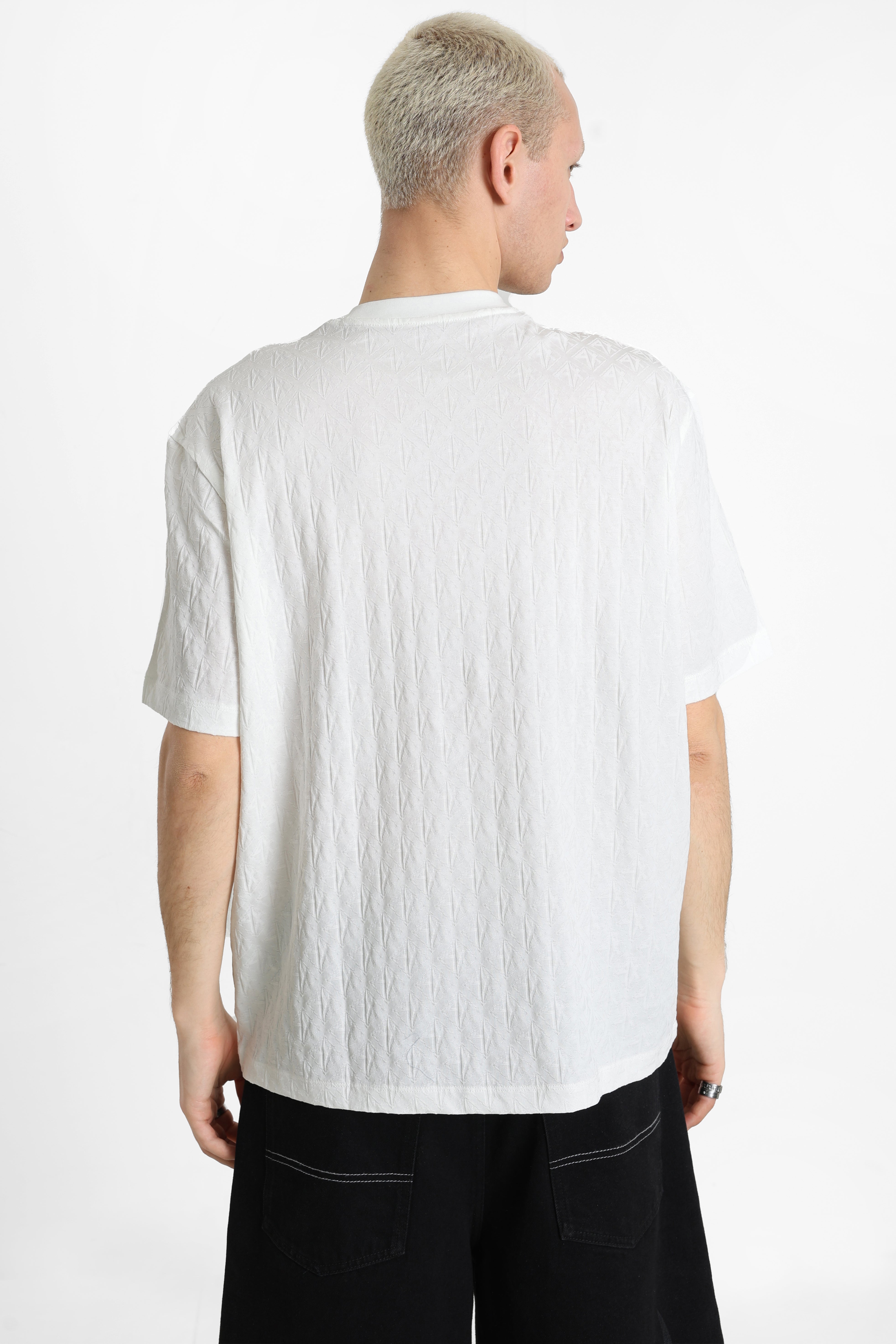 Strukturiertes T-Shirt - Offwhite