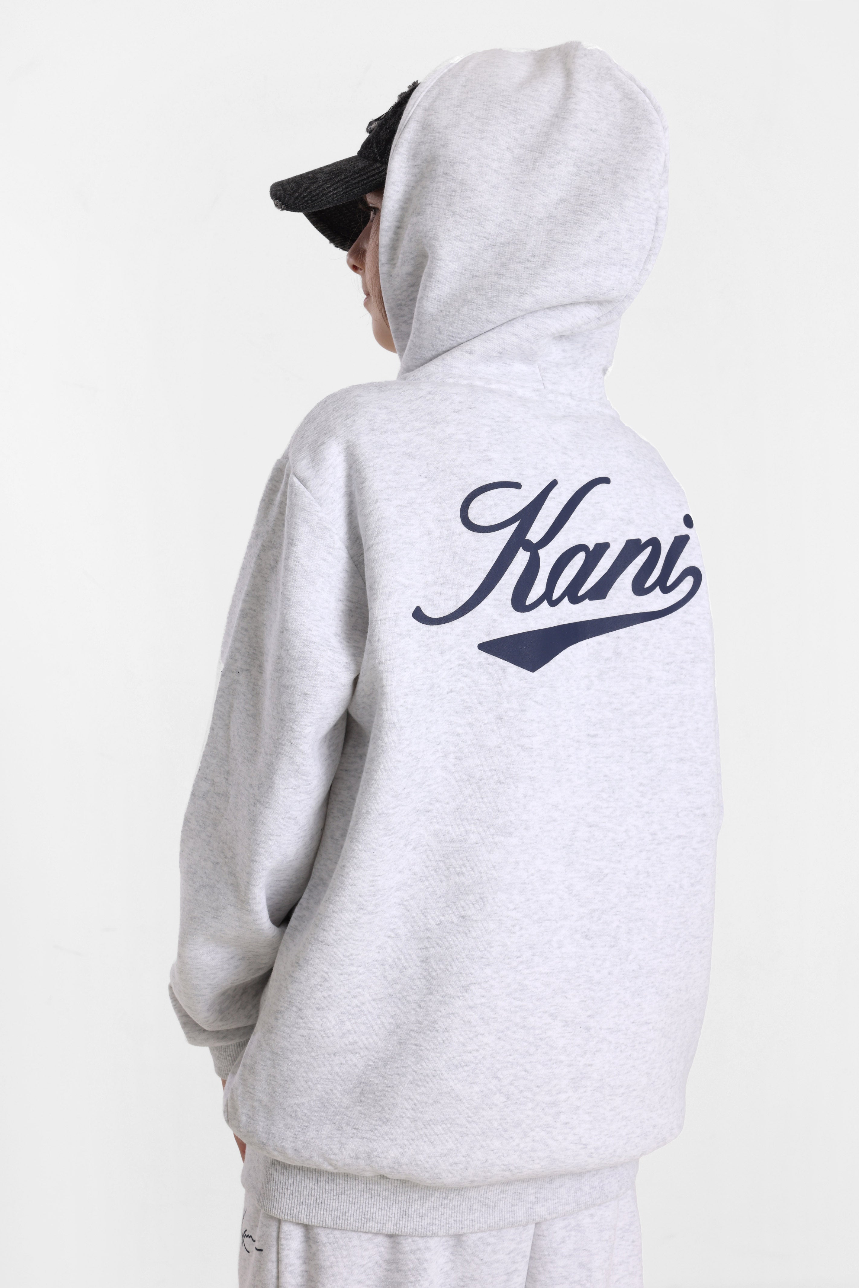 Kapuzensweatjacke - Light Grey