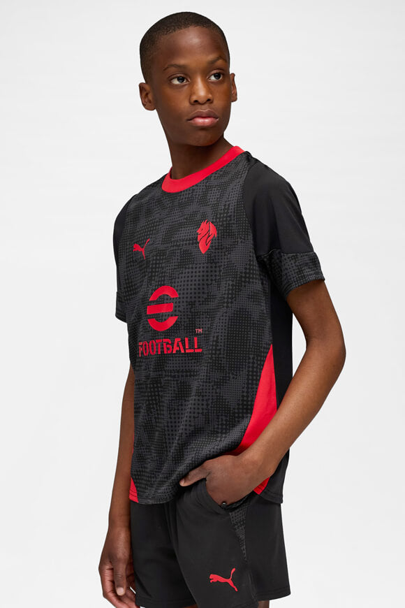 AC Milan Mesh T-Shirt - Black