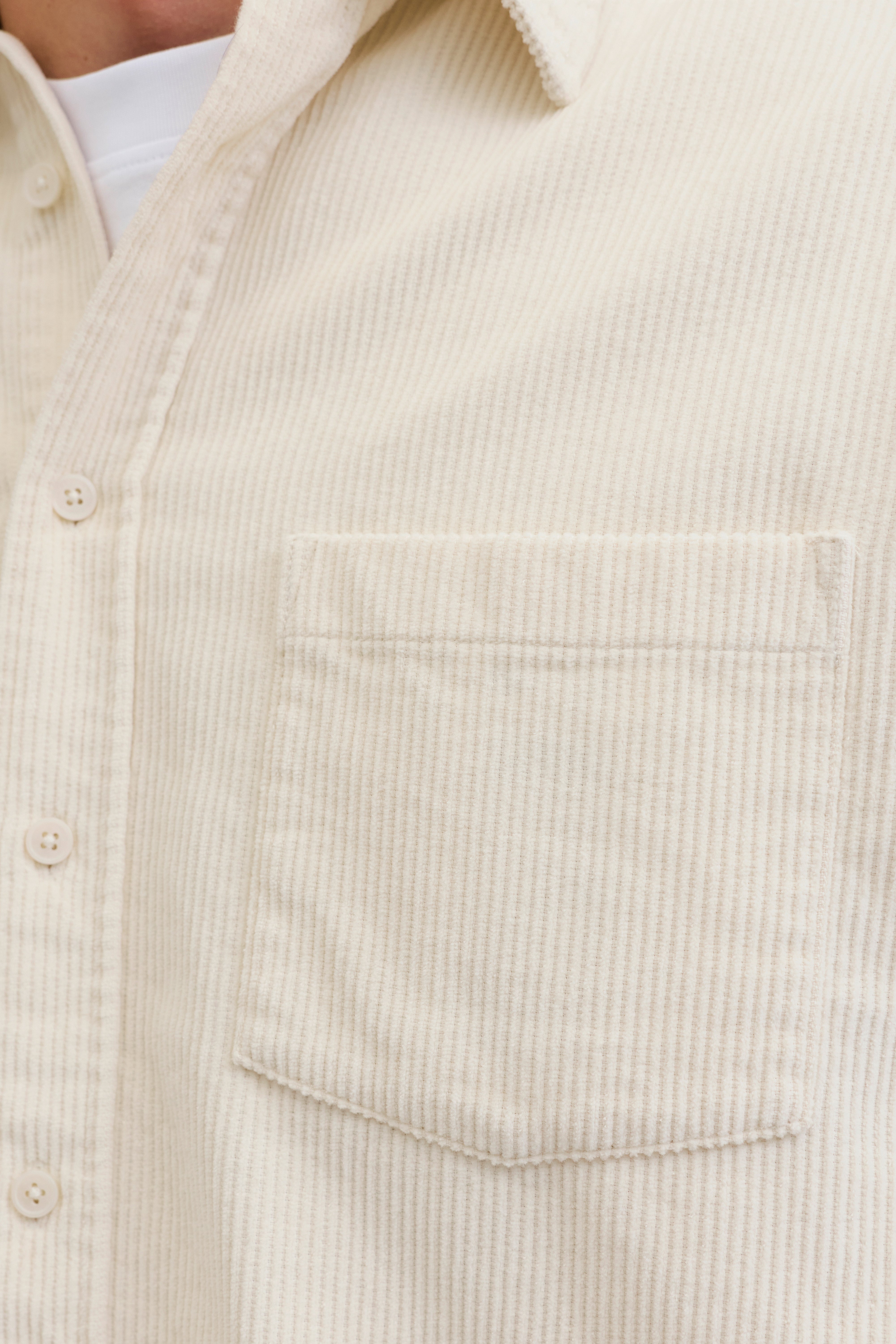 JORINWOOD Oversize Cordhemd - Antique White