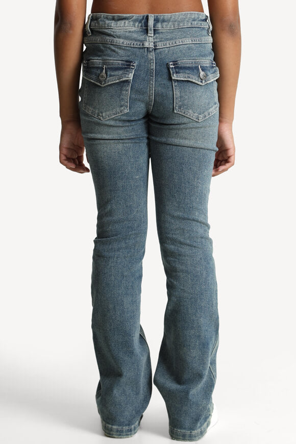 Flare Jeans - Gewaschen Blau