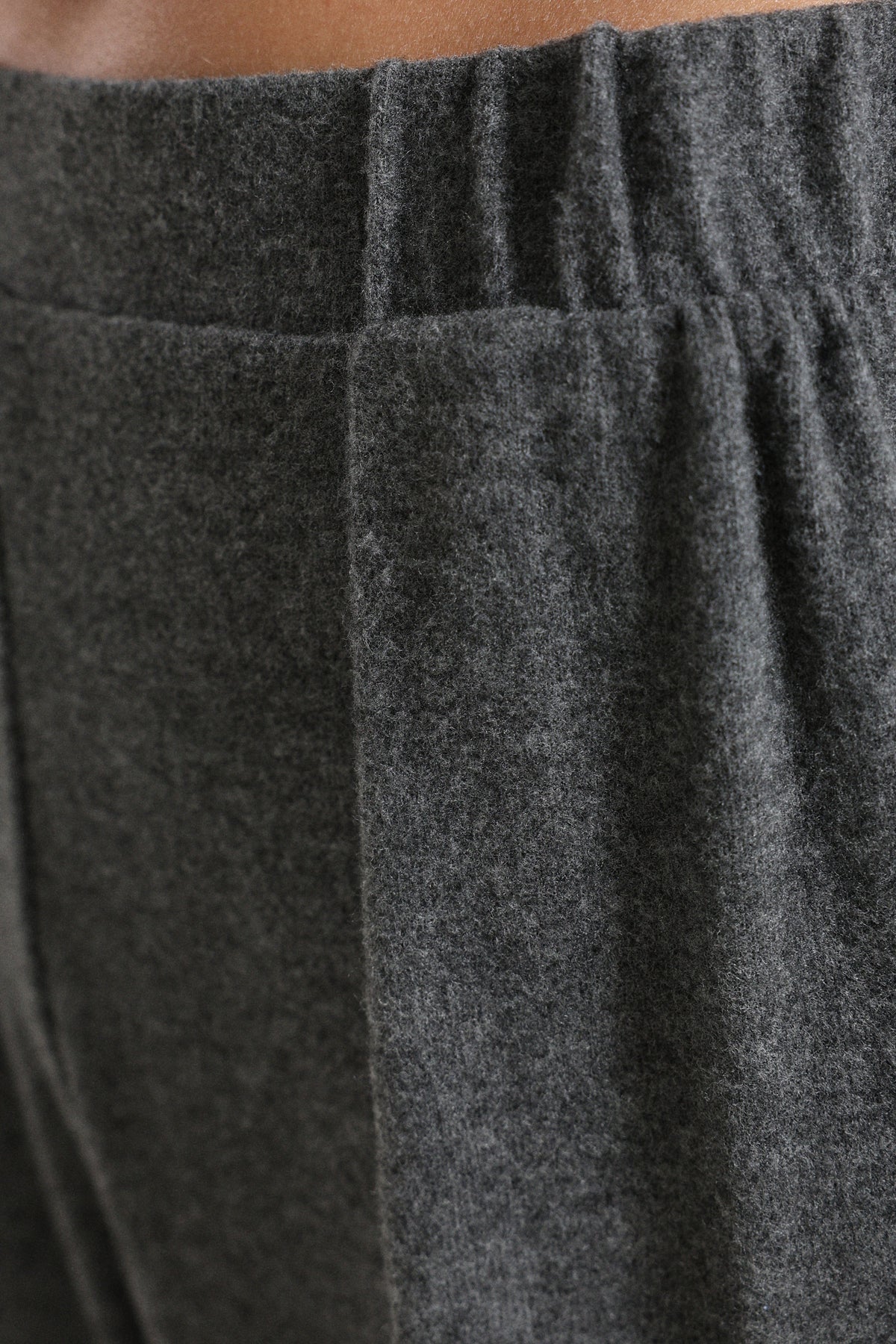 ONLAVELINE Wide Leg Strickhose - Dark Grey Melange
