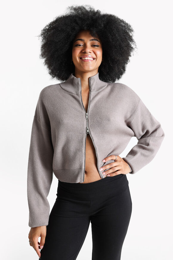 Strickjacke - Taupe