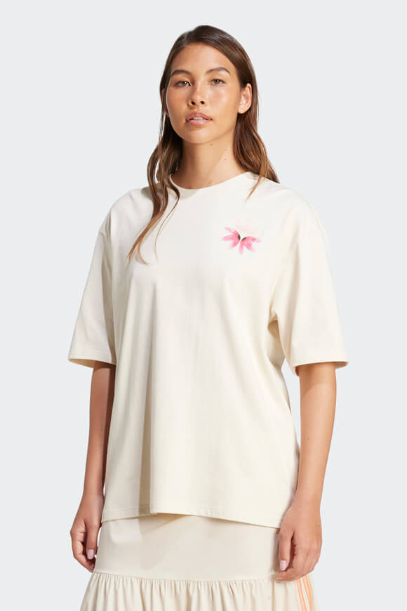 Summer Glow Graphic Oversize T-Shirt - Wonder White