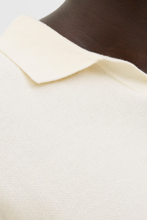 JORNORREBRO knitted polo shirt - Sea Salt