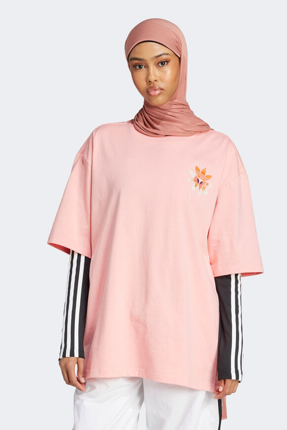 Summer Glow Graphic Oversize T-Shirt - Semi Pink Spark
