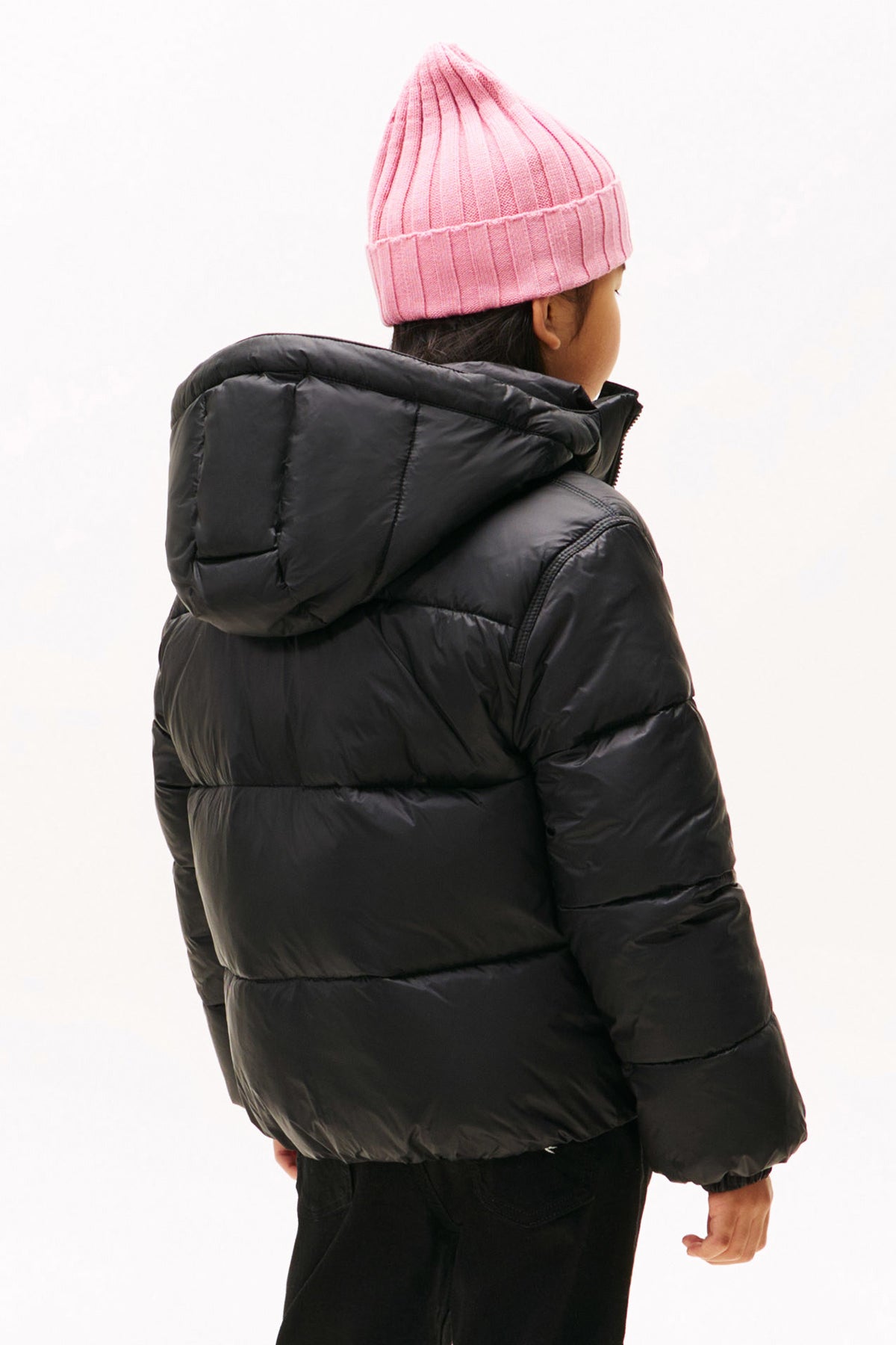 Veste matelassée effet brillant - Black