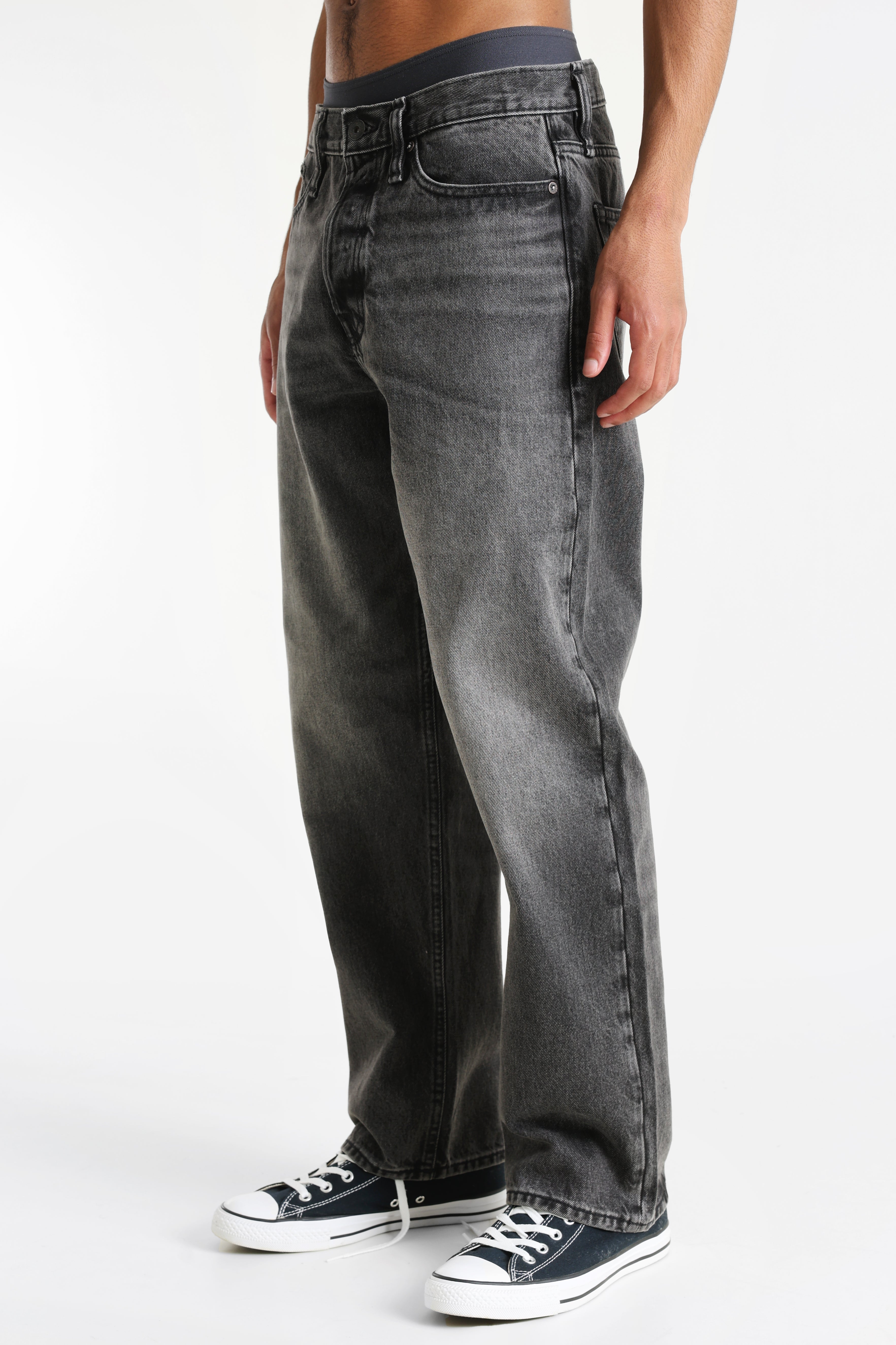 JJIEDDIE Loose Fit Jeans - Black Denim