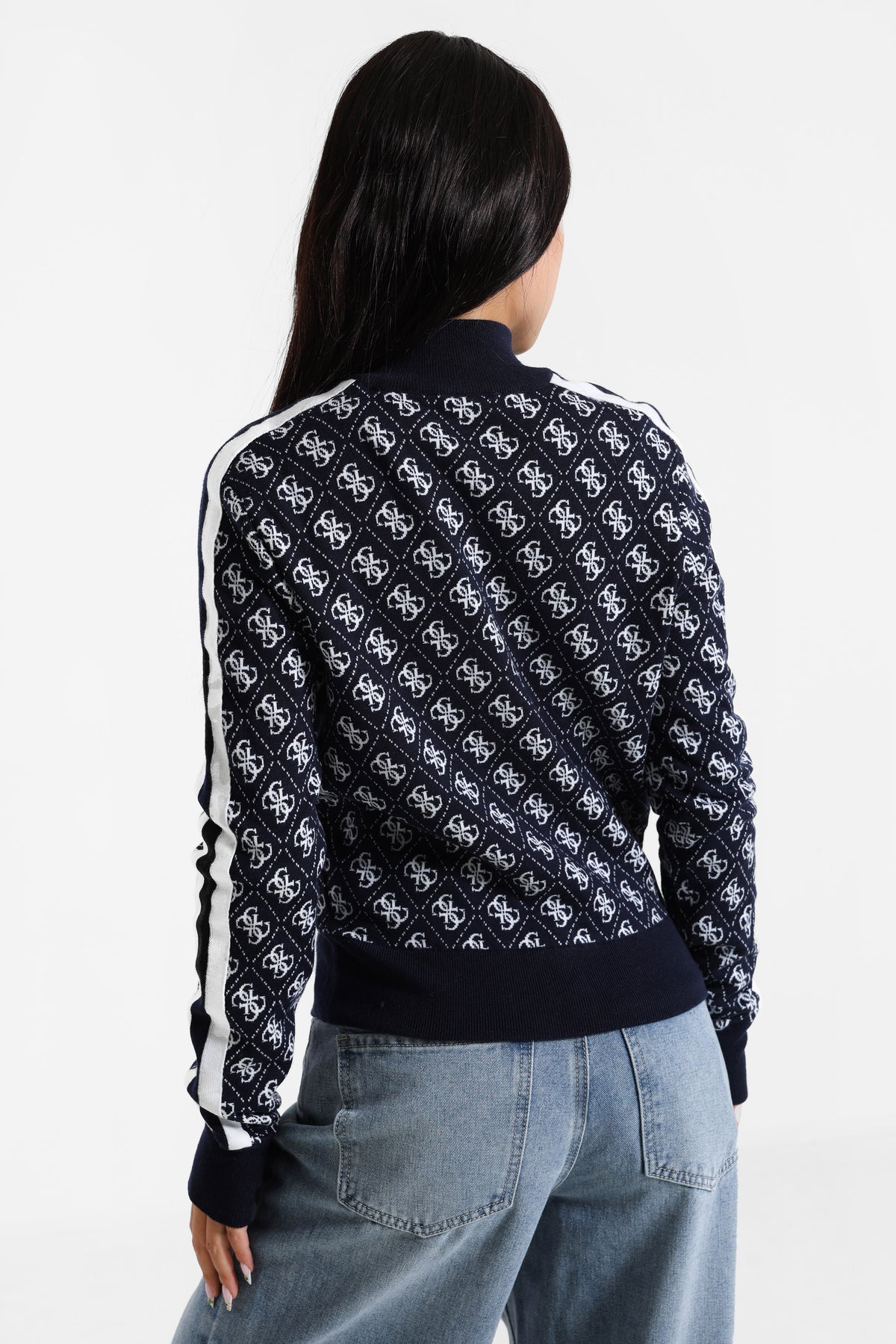 Giacca in maglia - Dark Navy + White