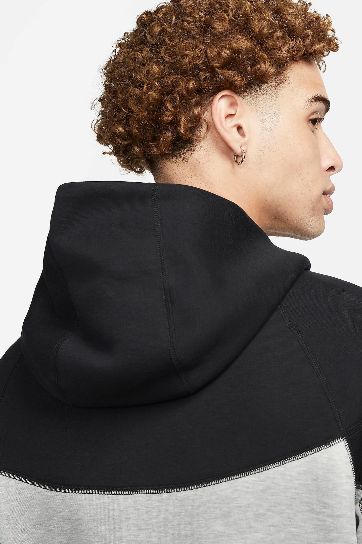 Sportswear Tech Fleece Kapuzensweatjacke - Light Grey Heather + Black