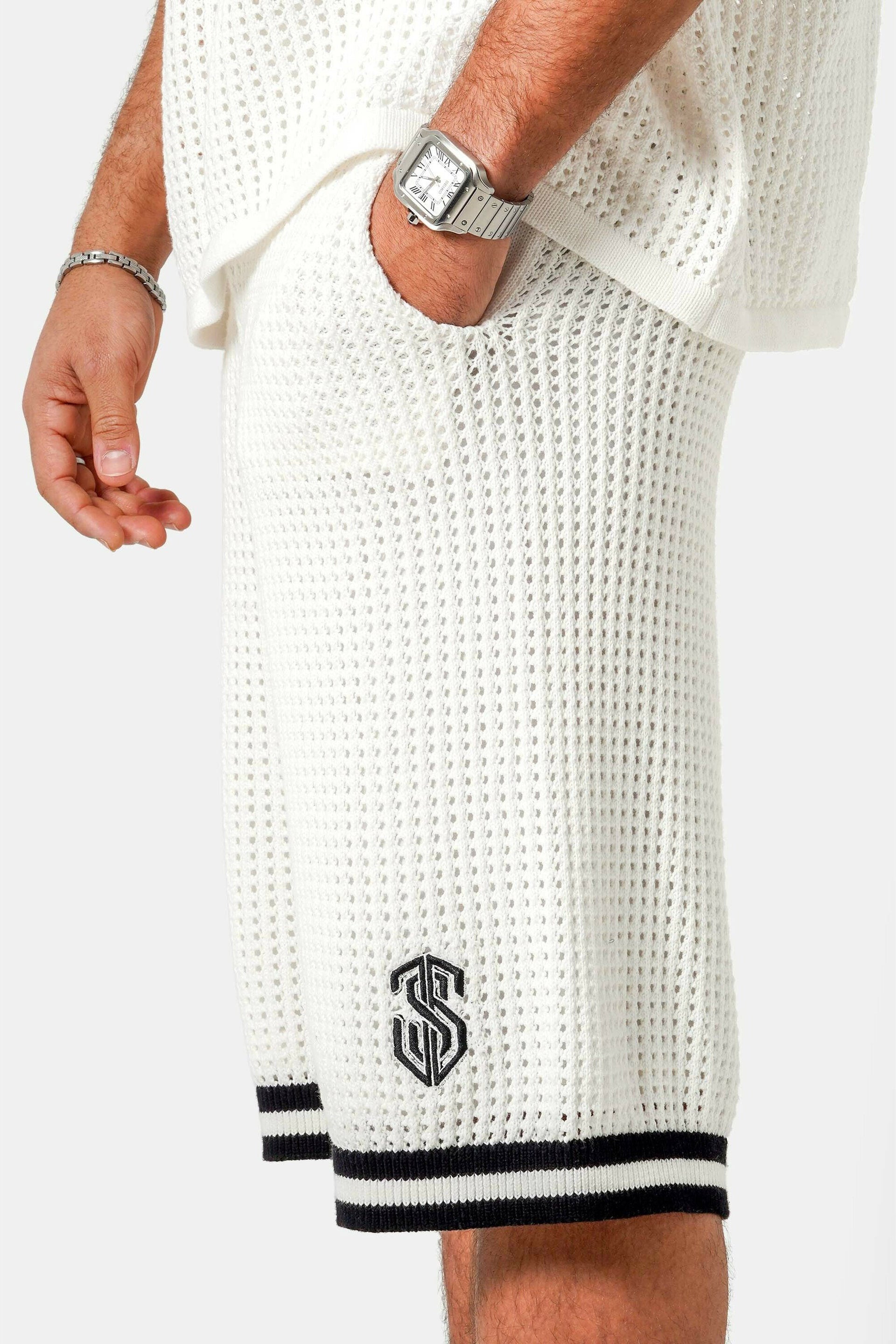 Häkelshorts - White +  Black