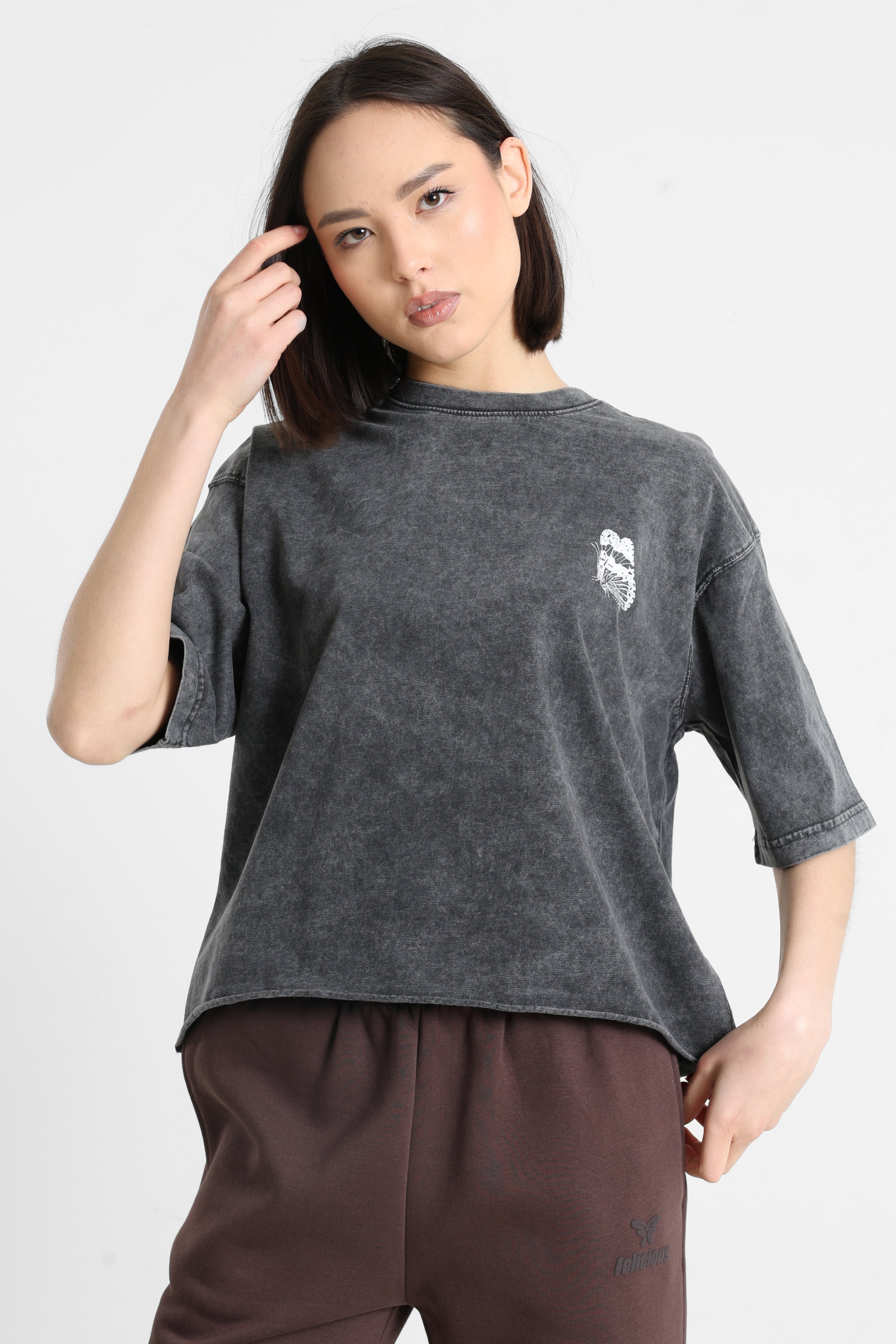 T-Shirt ample - Black Washed