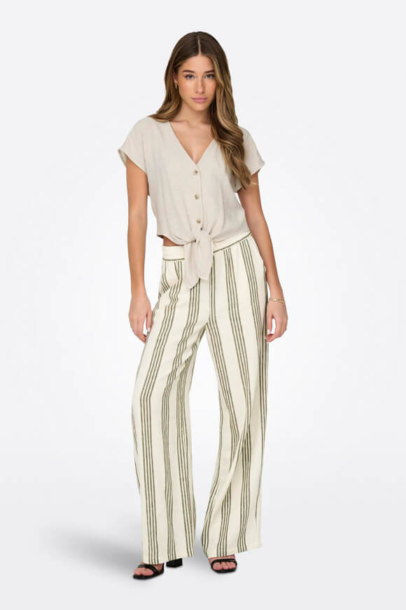 Siesta linen blouse - Moonbeam