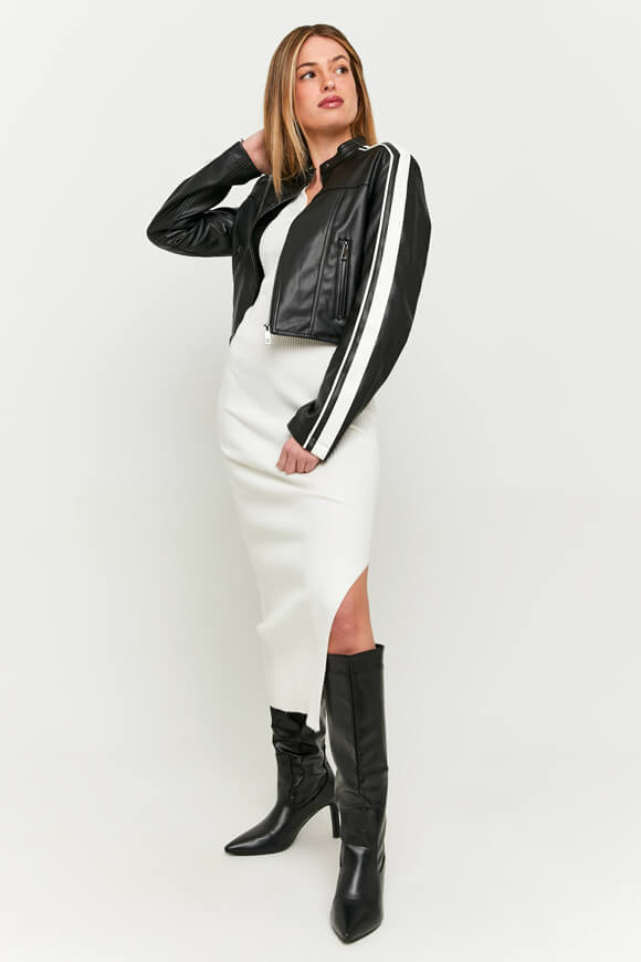 Veste de motard en similicuir - Black