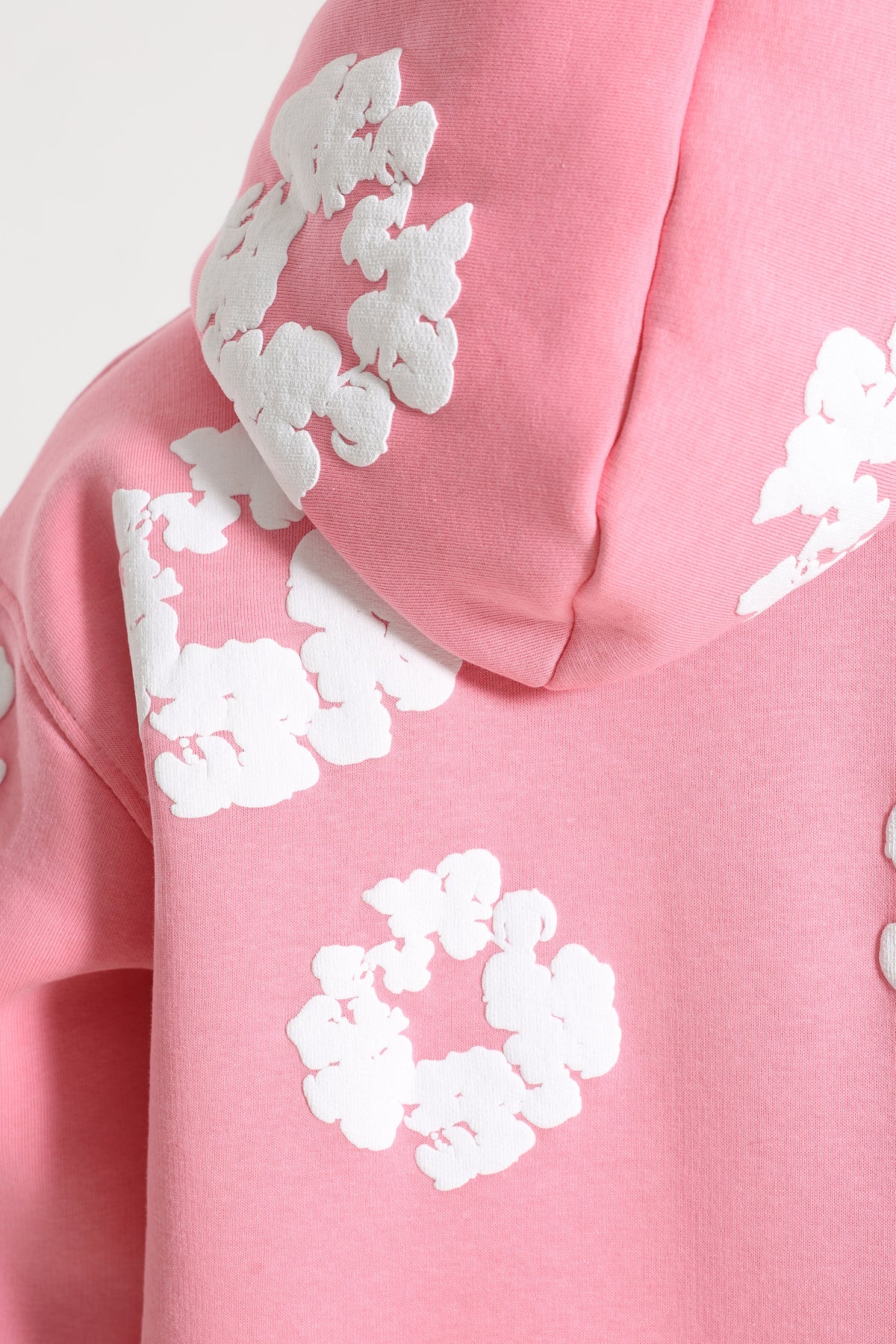 Kapuzensweatjacke - Pink + White