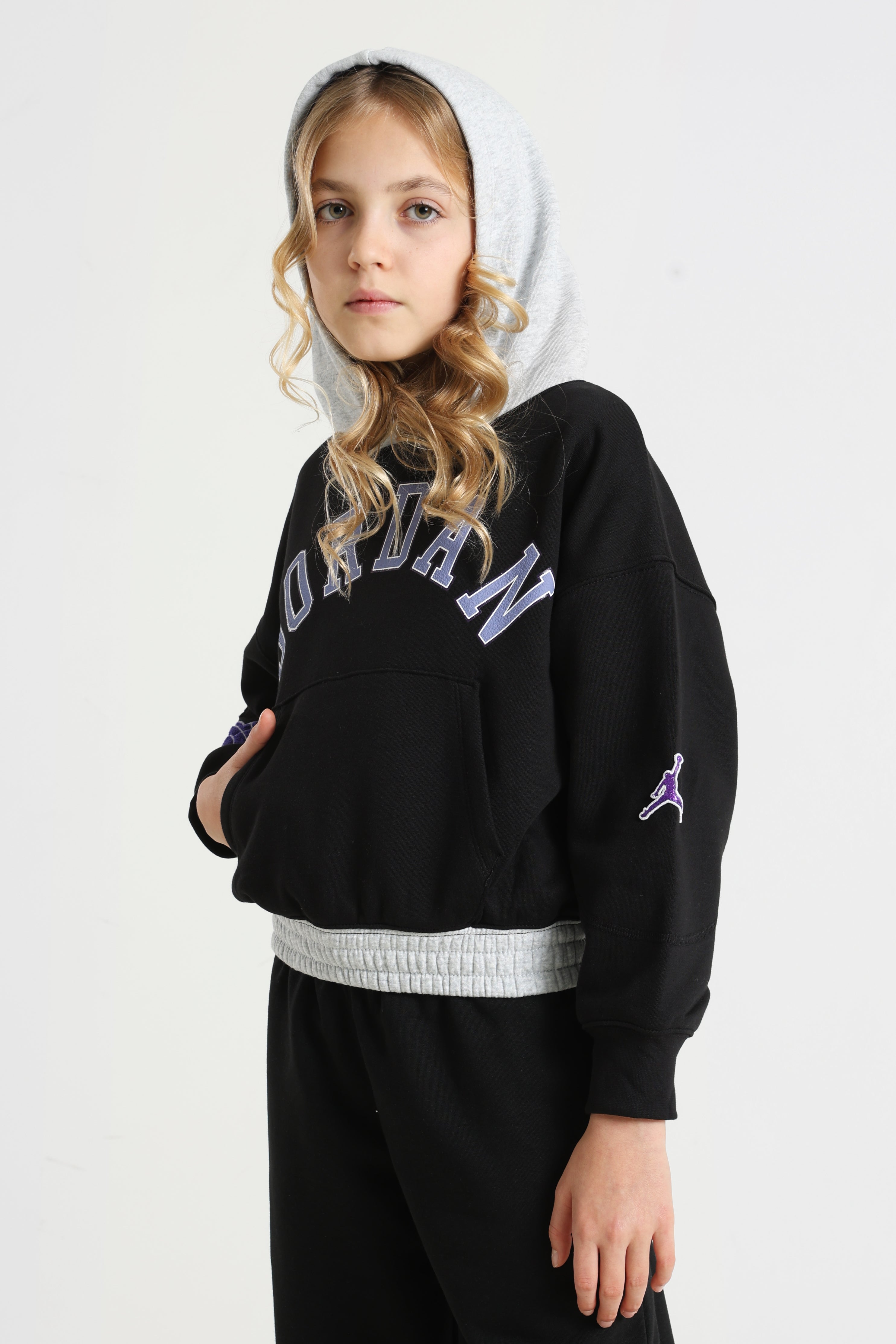 Sweat à capuche Air - Black + Light Grey Heather