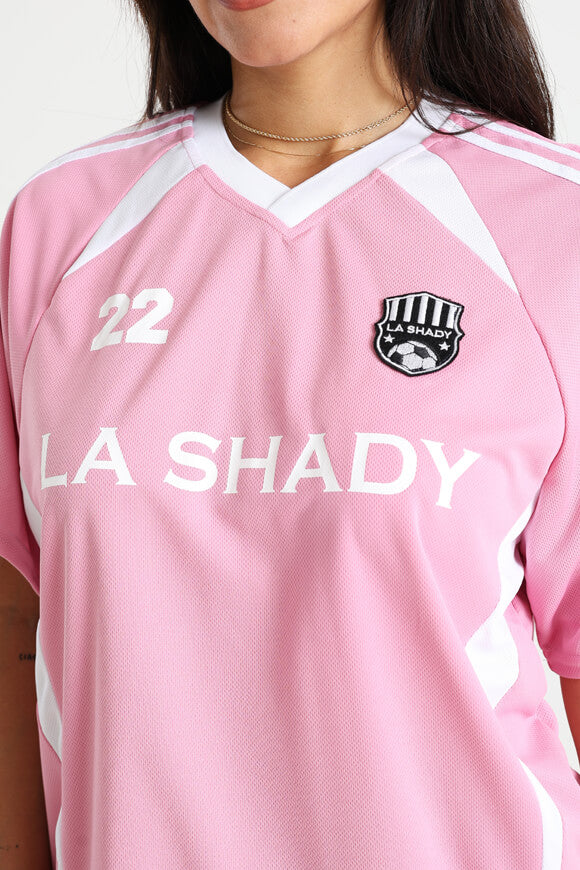 Mesh Oversize T-Shirt - Rosa + Weiss