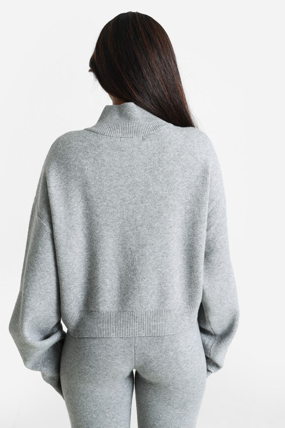 Strickjacke - Grau meliert